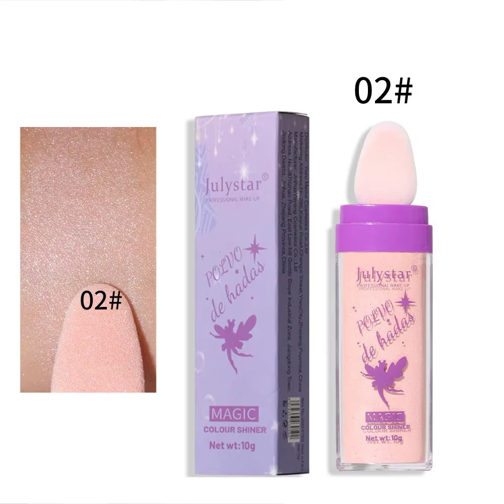 3 Colors Highlighter Powder Glitter Powder Shimmer Contour Blush Powder Makeup for Face Body Highlight Makeup 10G