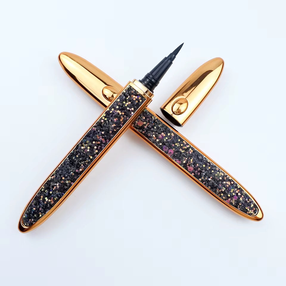 Magic Self-Adhesive Liquid Eyeliner Pencil Glue-Free Magnetic-Free for Eyelashes Waterproof Eye Liner Pen Makeup Cosmetic