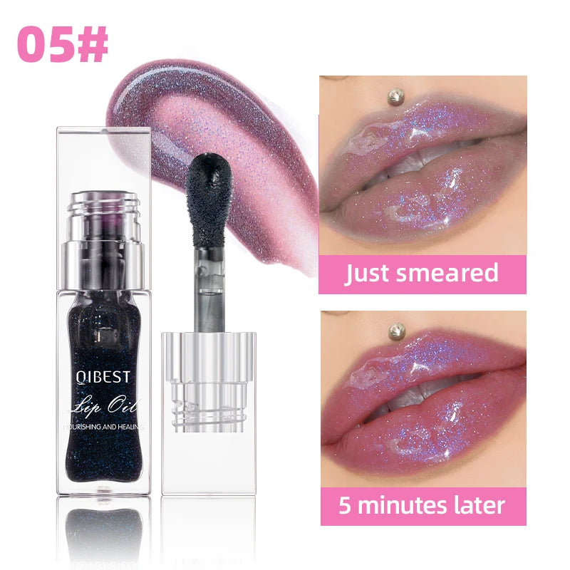 Lip Oil Magic Warm Color Changing Lipstick Balm Lip Glaze Transparent Moisturizing Lipgloss Shiny Glitter Lips Cosmetics