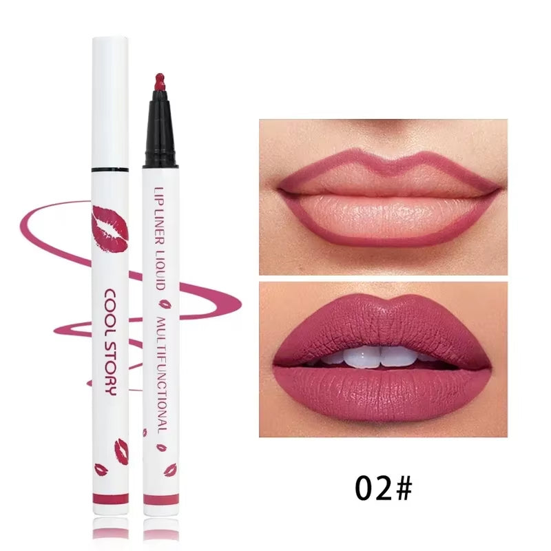 Liquid Lipliner Pencil Matte Soft Lip Liner Stick Long Lasting Lips Cosmetic Tools Quick Drying Smudge Proof Natural Lipstick