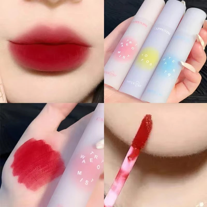 6 Colors Water to Mist Lip Tint Long-Lasting Liquid Lipstick Waterproof Sexy Matte Fog Lip Gloss Makeup Lipstick Glaze Cosmetics