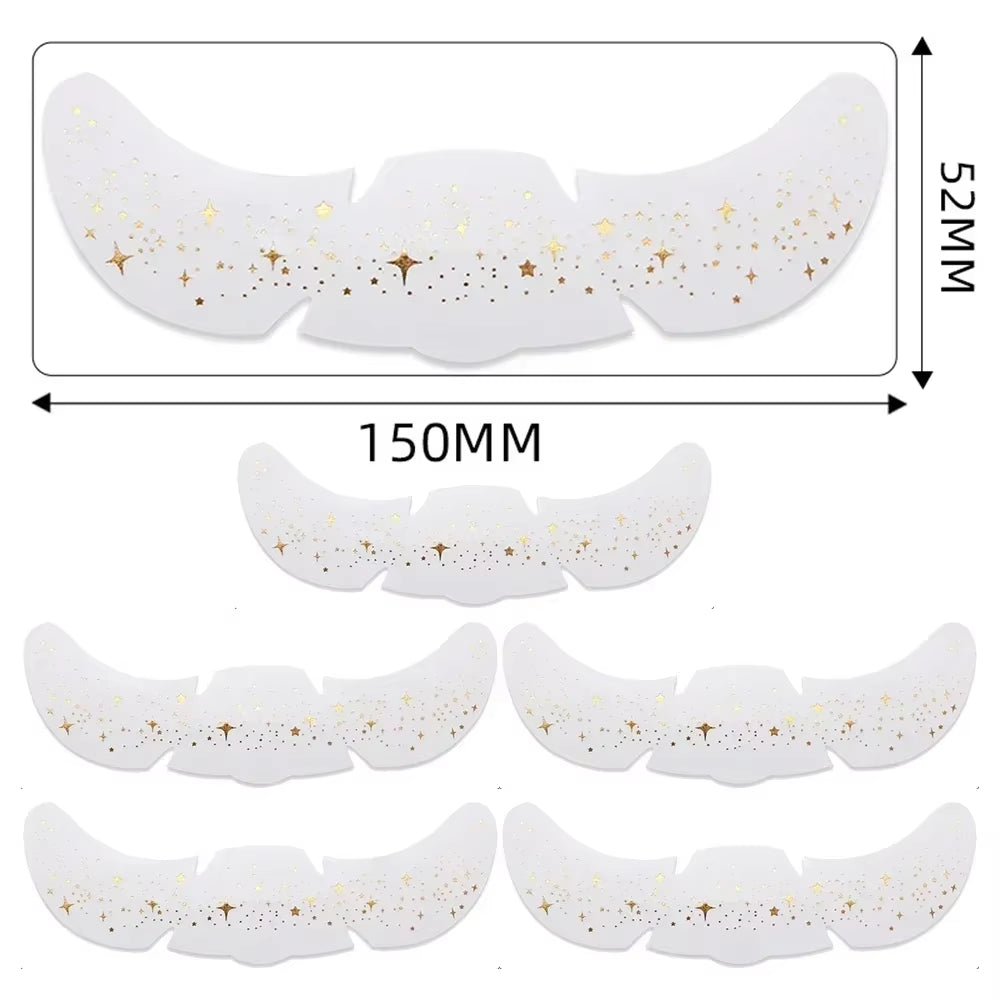 6Pcs Hot Stamping Freckles Makeup Patches Metallic Radiation Golden Silver Fake Freckles Temporary Tattoo Stickers Face Makeup