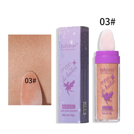 3 Colors Highlighter Powder Glitter Powder Shimmer Contour Blush Powder Makeup for Face Body Highlight Makeup 10G