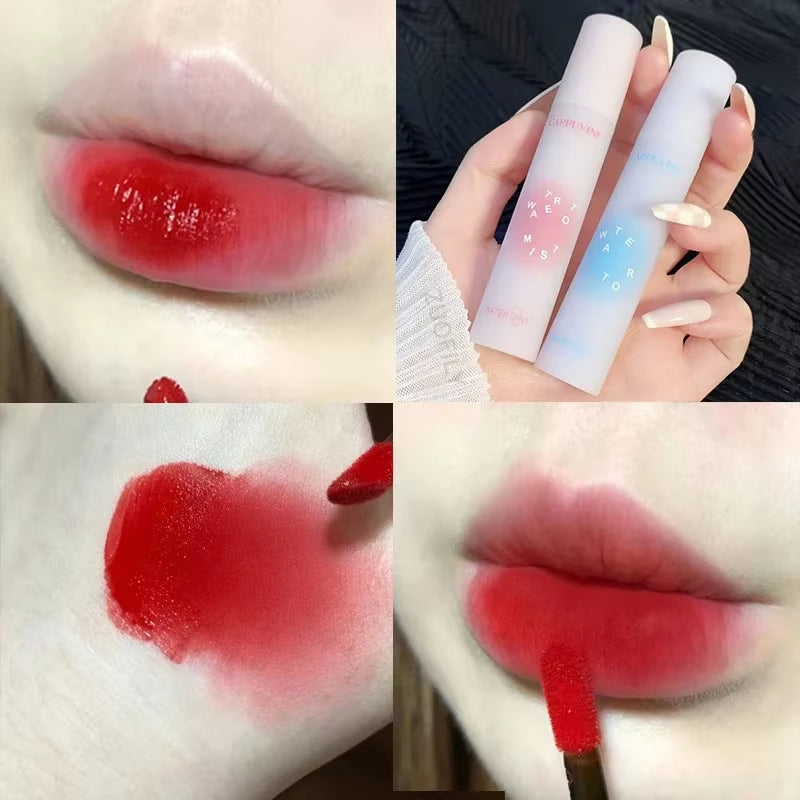 6 Colors Water to Mist Lip Tint Long-Lasting Liquid Lipstick Waterproof Sexy Matte Fog Lip Gloss Makeup Lipstick Glaze Cosmetics