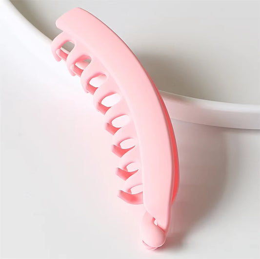 Fashion Large Banana Hair Clips Solid Color Frosted Hair Claws Classic Women Non-Slip Ponytail Barrettes Hairpins for Fine Hairs