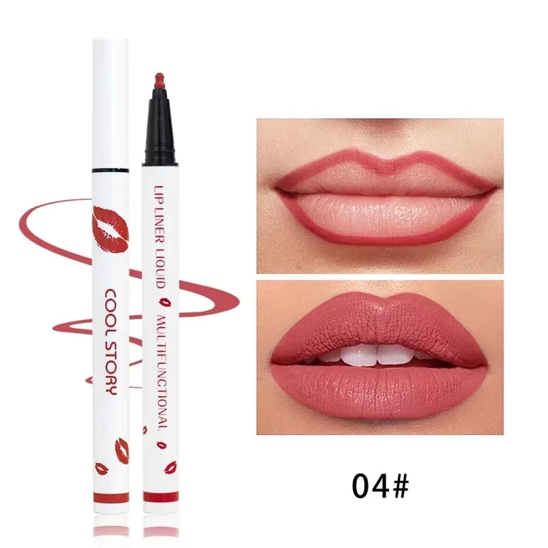 Liquid Lipliner Pencil Matte Soft Lip Liner Stick Long Lasting Lips Cosmetic Tools Quick Drying Smudge Proof Natural Lipstick