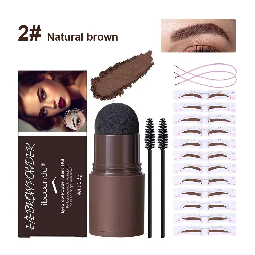 Eyebrow Powder Stamp Shaping Kit Makeup Brushes Professional Eyebrow Paint Waterproof Eyebrow Pencil Eye Brows Stencil Makeup