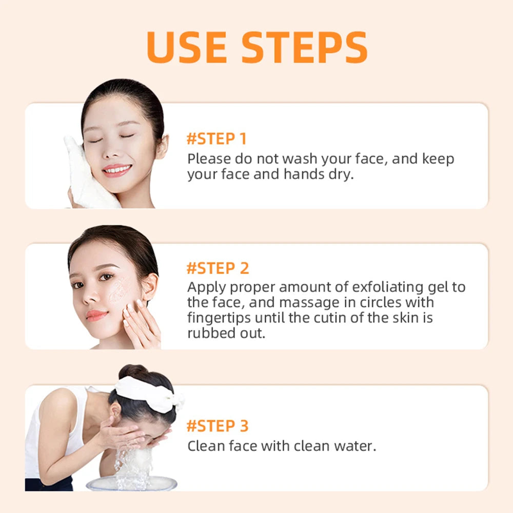 Orange Exfoliating Gel Dead Spot Remover Brighten Peeling 50G Gentle Repair Scrub Brighten Hydrating Moisturizer Skin Care