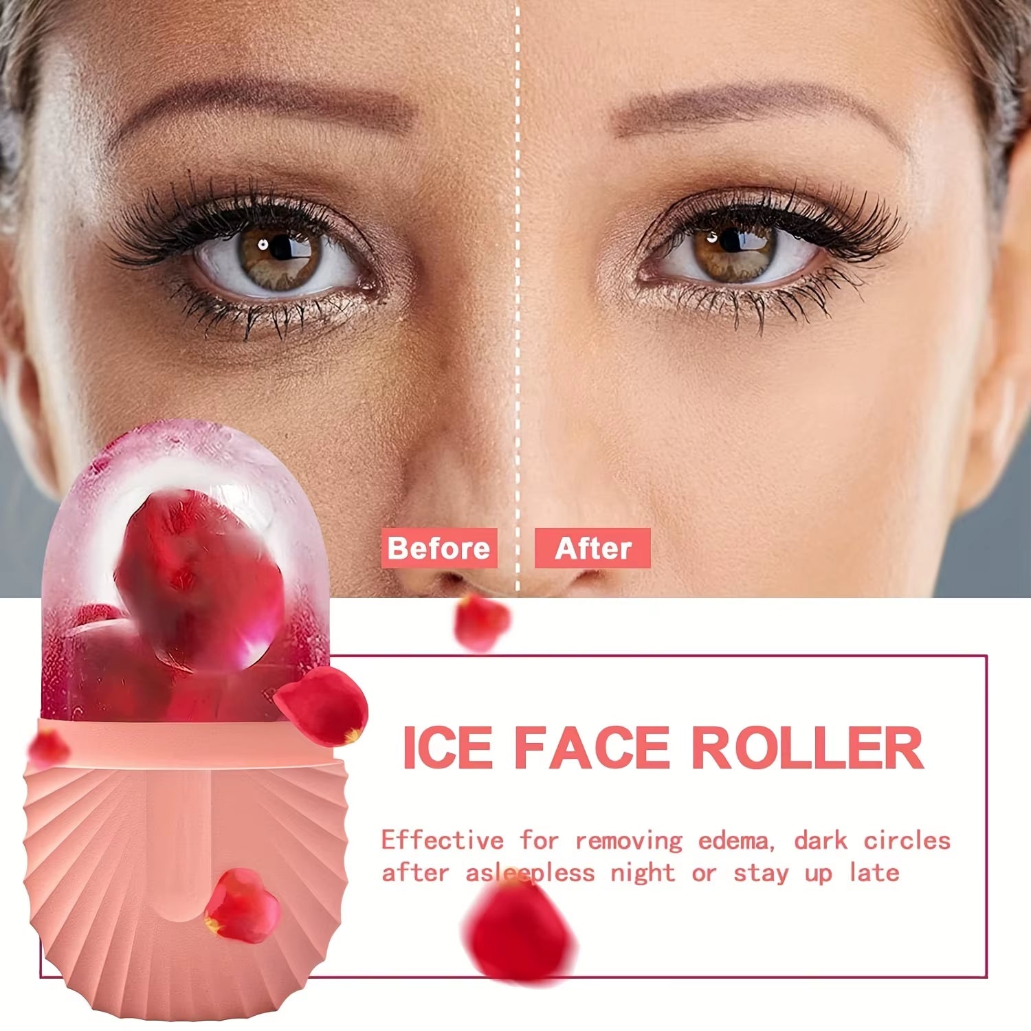 Ice Ball Face Roller Silicone Ice Mold Face Roller Skin Care Lifting Firming Face Skin Reusable Facial Skin Care Tools