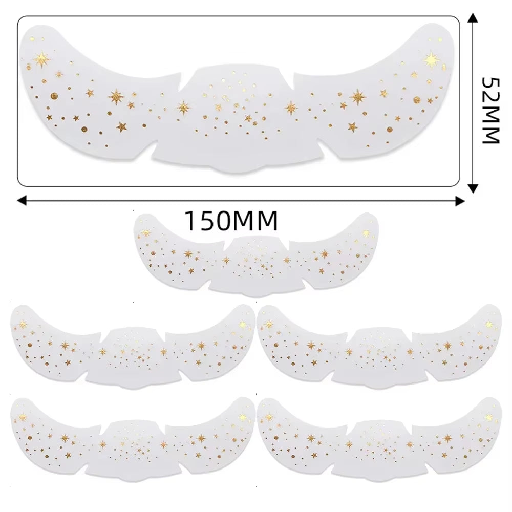 6Pcs Hot Stamping Freckles Makeup Patches Metallic Radiation Golden Silver Fake Freckles Temporary Tattoo Stickers Face Makeup