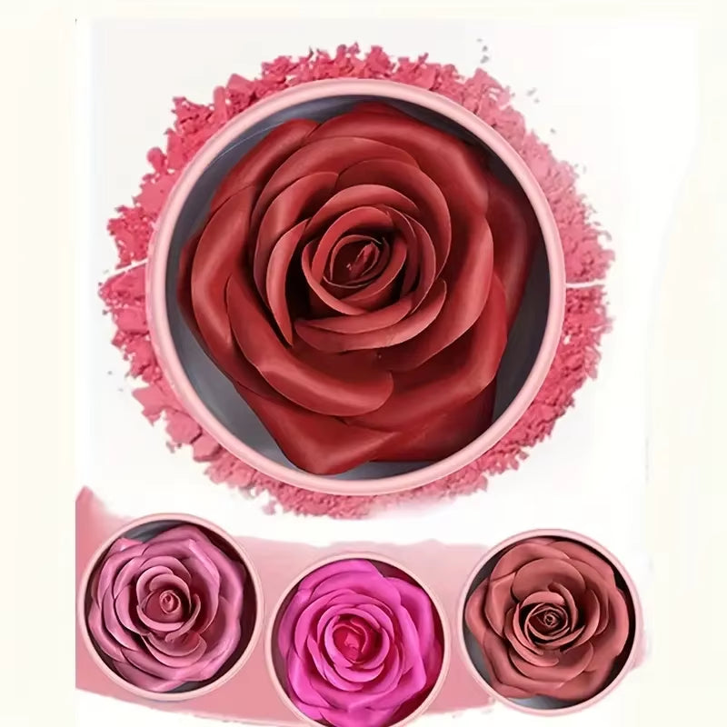 Floral Blush 3D Petal Rose Petal Natural Highlighter Flower Blusher Pigment Long Lasting Face Makeup Brighten Effect Cosmetics