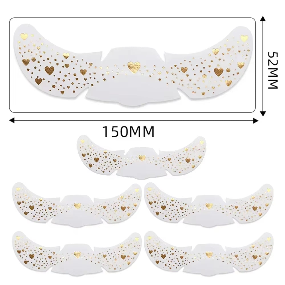 6Pcs Hot Stamping Freckles Makeup Patches Metallic Radiation Golden Silver Fake Freckles Temporary Tattoo Stickers Face Makeup