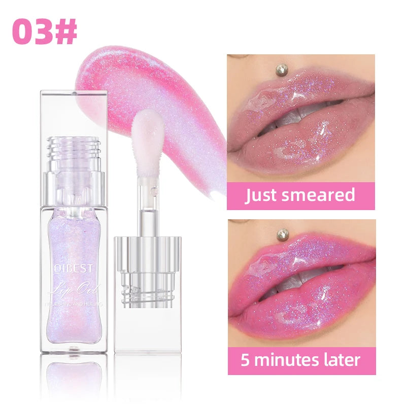 Lip Oil Magic Warm Color Changing Lipstick Balm Lip Glaze Transparent Moisturizing Lipgloss Shiny Glitter Lips Cosmetics