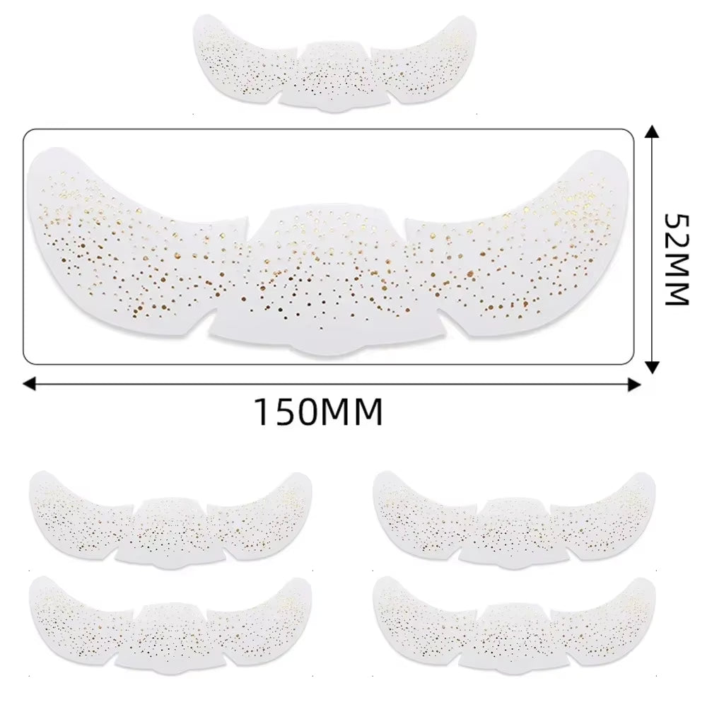 6Pcs Hot Stamping Freckles Makeup Patches Metallic Radiation Golden Silver Fake Freckles Temporary Tattoo Stickers Face Makeup