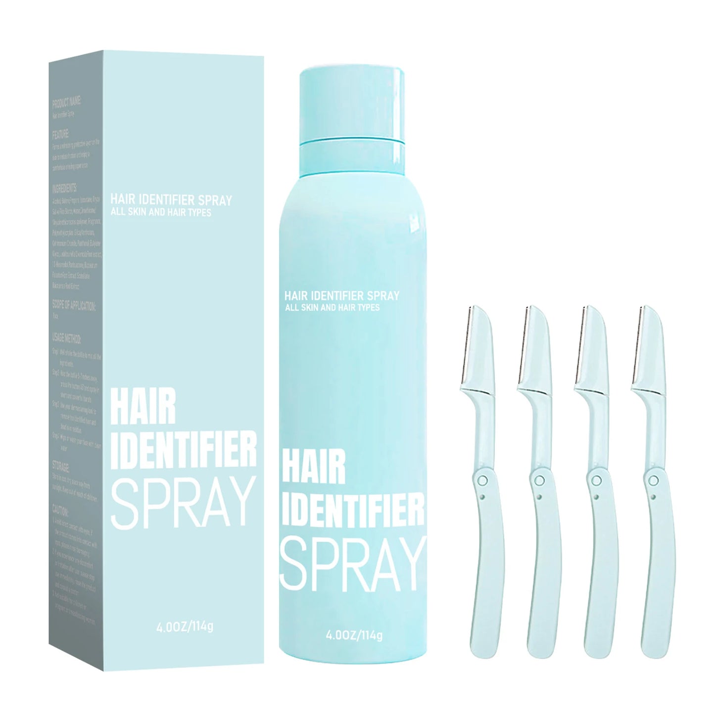 Facial Hair Removal Hair Identification Spray Painless Hair Remover Dermaplaning to Show Facial Hair Face Shaving Skin Care114G