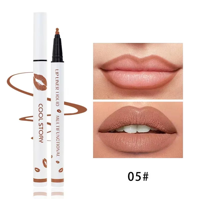 Liquid Lipliner Pencil Matte Soft Lip Liner Stick Long Lasting Lips Cosmetic Tools Quick Drying Smudge Proof Natural Lipstick