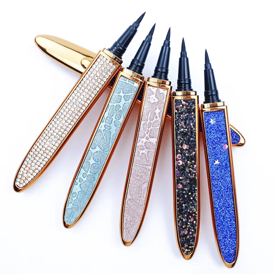 Magic Self-Adhesive Liquid Eyeliner Pencil Glue-Free Magnetic-Free for Eyelashes Waterproof Eye Liner Pen Makeup Cosmetic